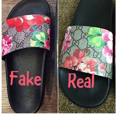 gucci bloom slides real vs fake|gucci slides authenticity.